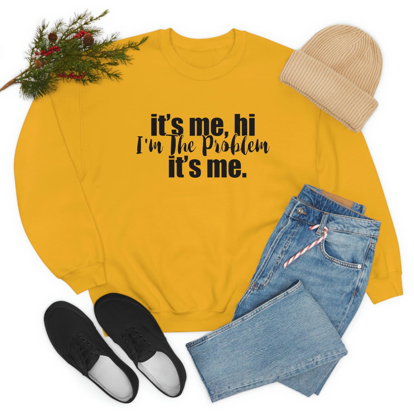 Its Me, Hi, I'm the Problem it's Me, T Swift Taylor Swift Merch Fan Gift Crewneck Sweatshirt