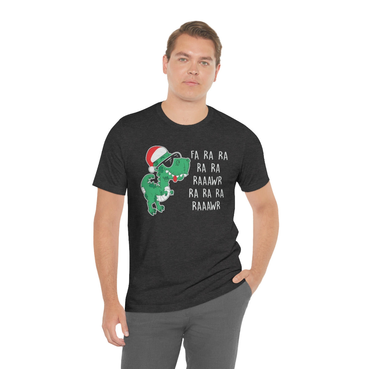 Fa Ra Ra Ra Ra Rawr Cute Dino Christmas Funny Tshirt