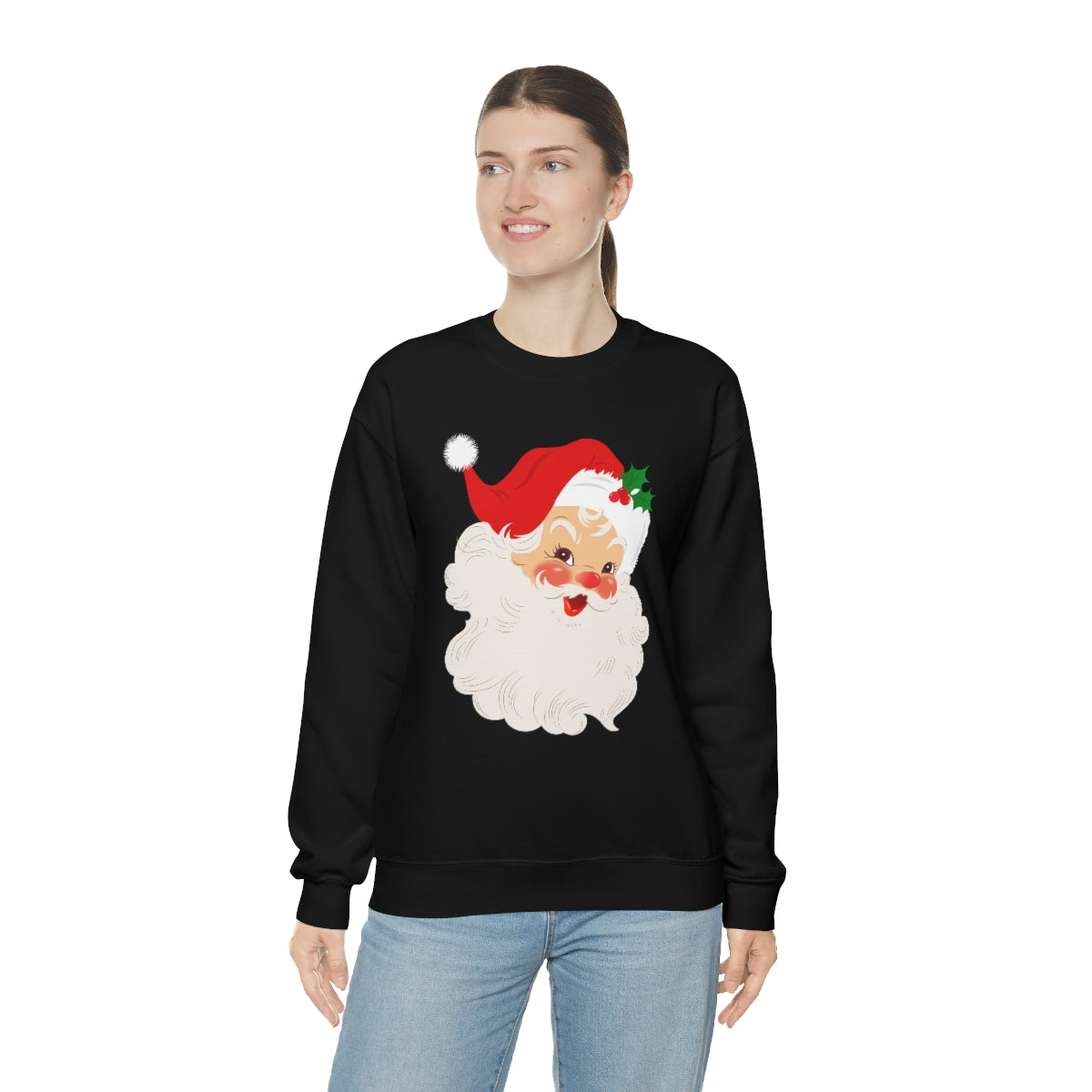 Cute Retro Vintage Classic Santa Kris Kringle Christmas Sweatshirt