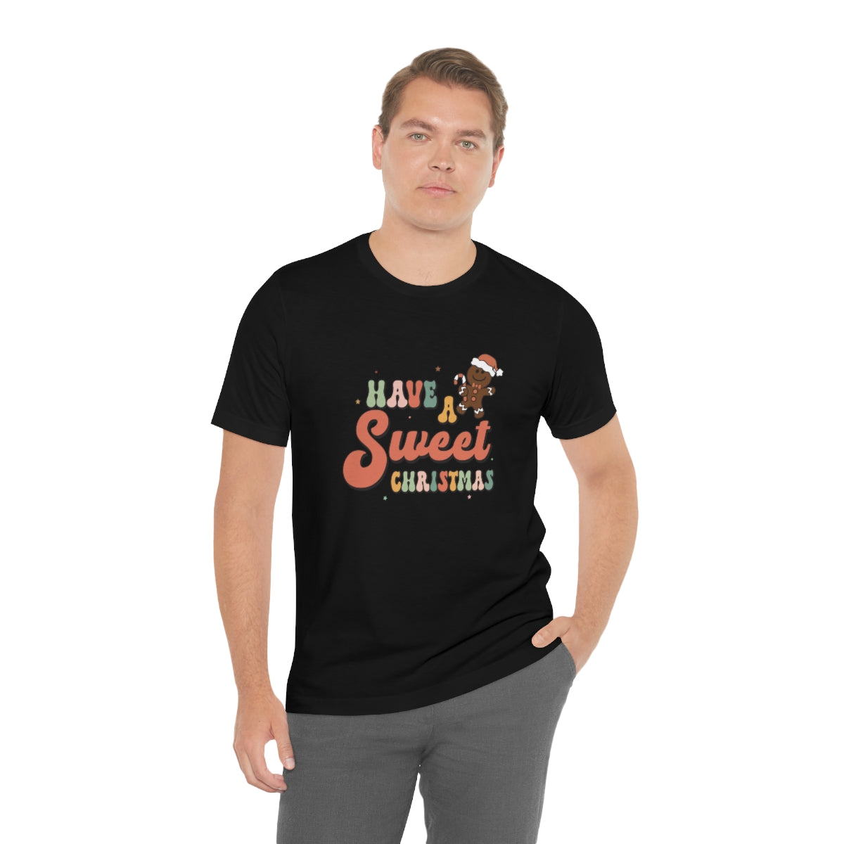 Have a Sweet Christmas Gingerbread Retro Tshirt