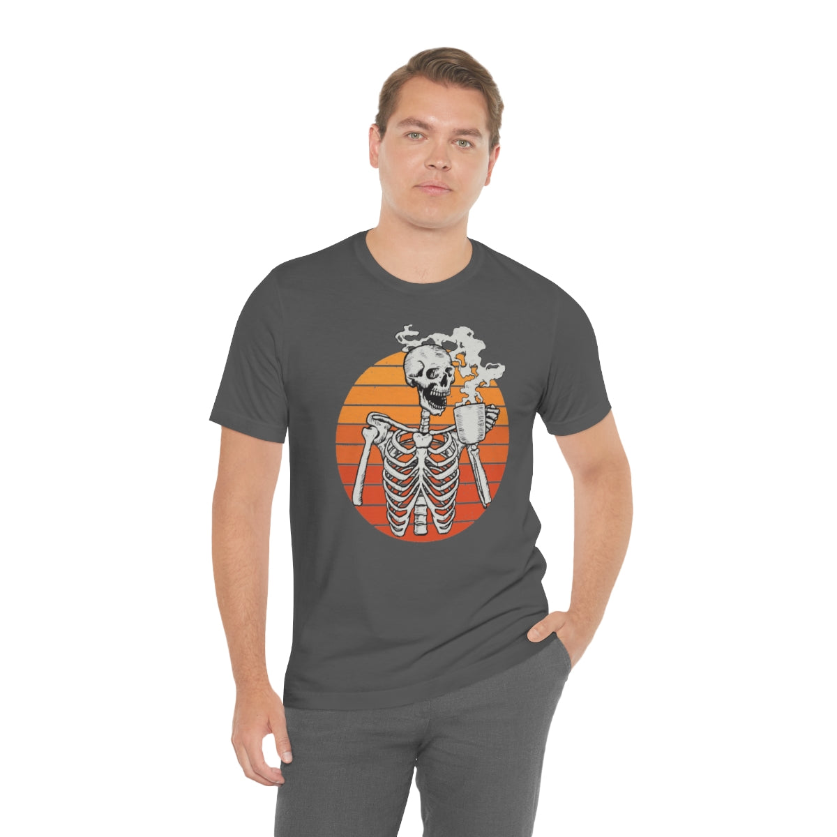 Dead Inside but Caffeinated Skeleton Halloween TShirt