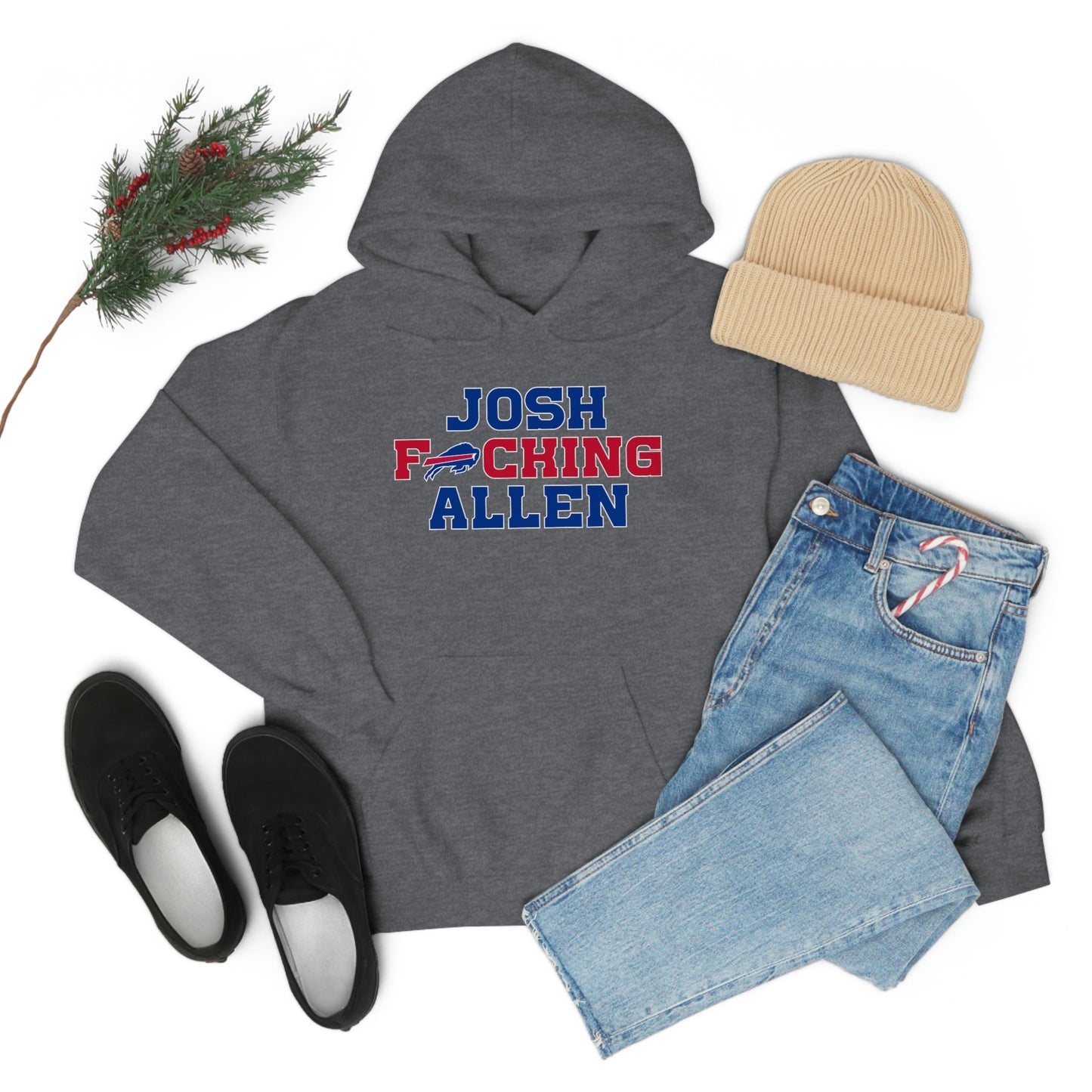 Josh Freaking Allen Bills Mafia #17 Buffalo Bills Football Hooded Sweatshirt