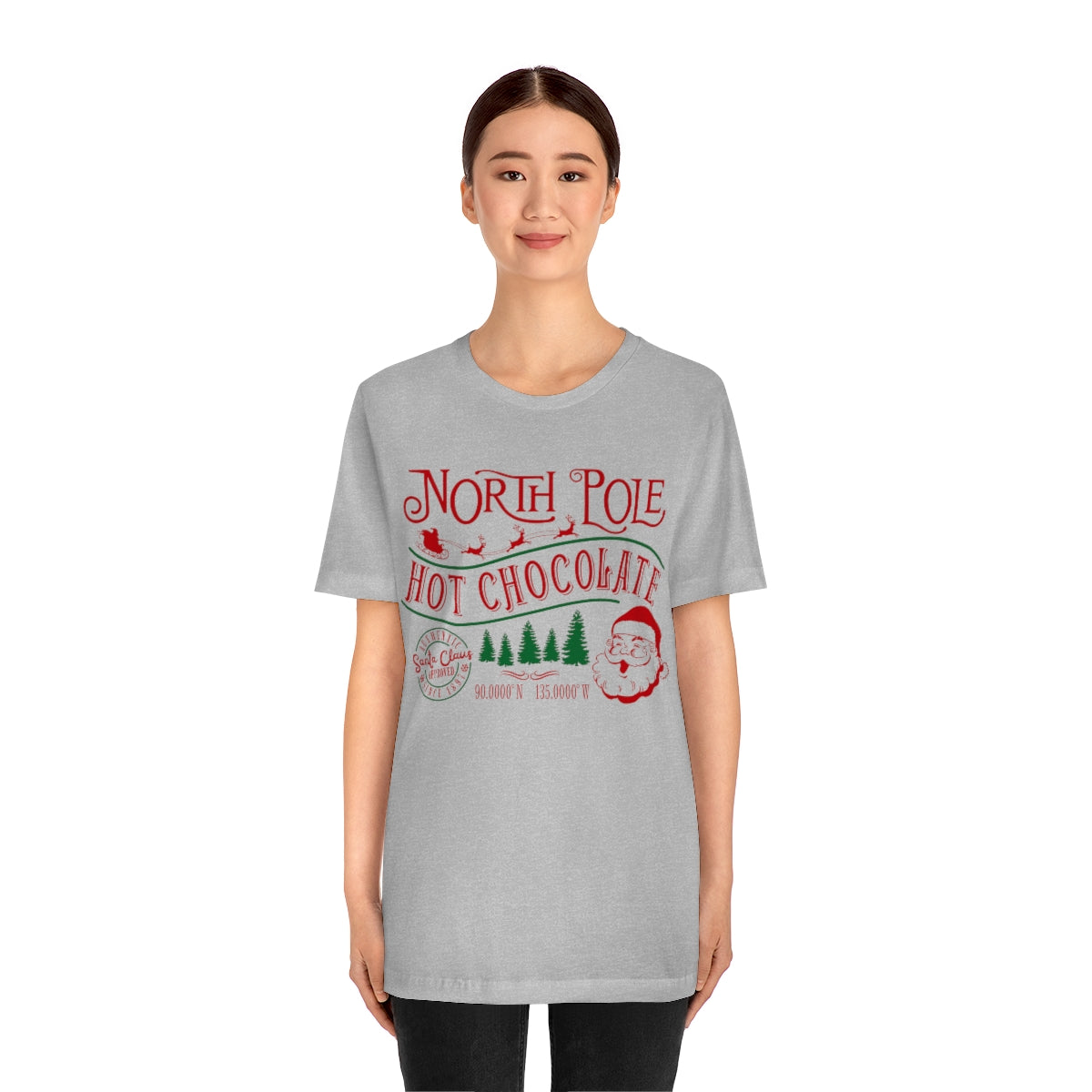 North Pole Premium Hot Chocolate Santa Approved Christmas Holiday Tshirt