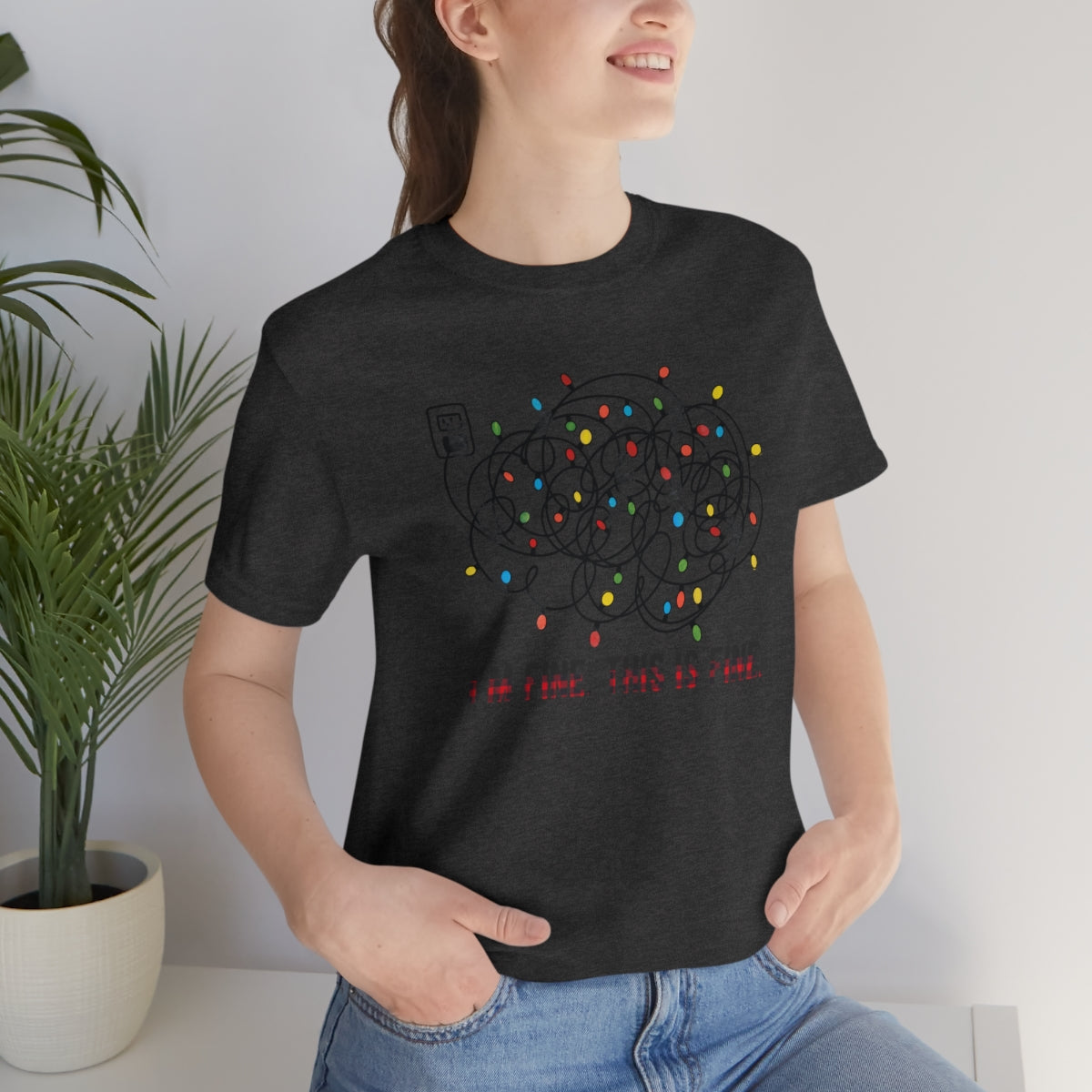 I'm Fine, This is Fine Christmas Lights ChristmasTshirt