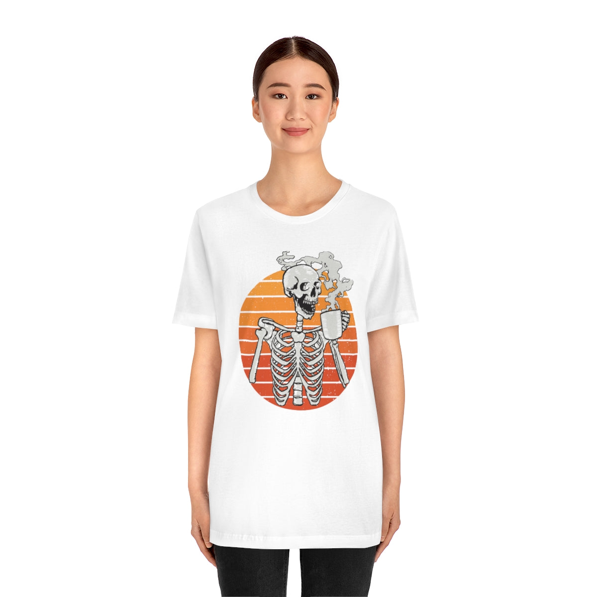 Dead Inside but Caffeinated Skeleton Halloween TShirt