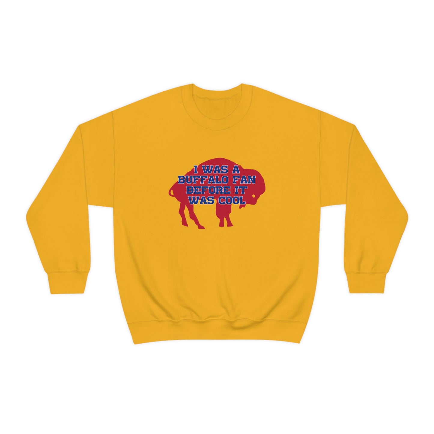 I Was a Buffalo Fan Before it was Cool Retro Red Logo Bills Mafia Football Crewneck Sweatshirt