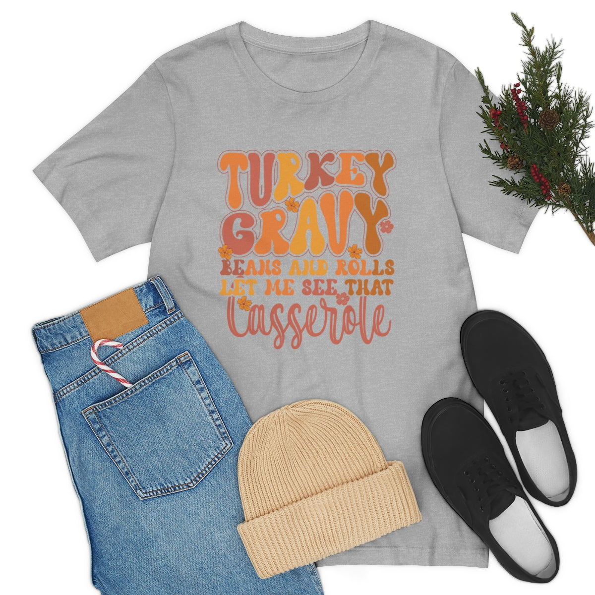 Let Me See Your Casserole Cute Thanksgiving Tshirt Design | Thanksgiving TShirt | Thanksgiving T-Shirt | Thanksgiving Teeshirt Design on Unisex Jersey Short Sleeve Tee