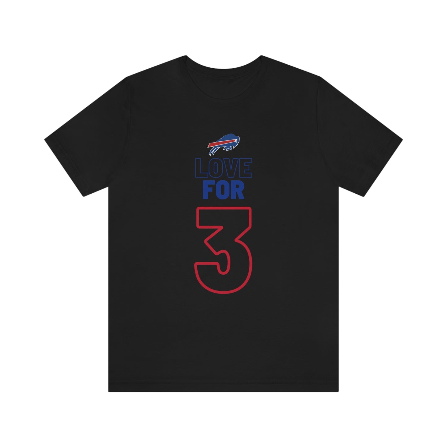 Love for #3 Damar Hamlin Supporter Unisex Jersey Short Sleeve Tee