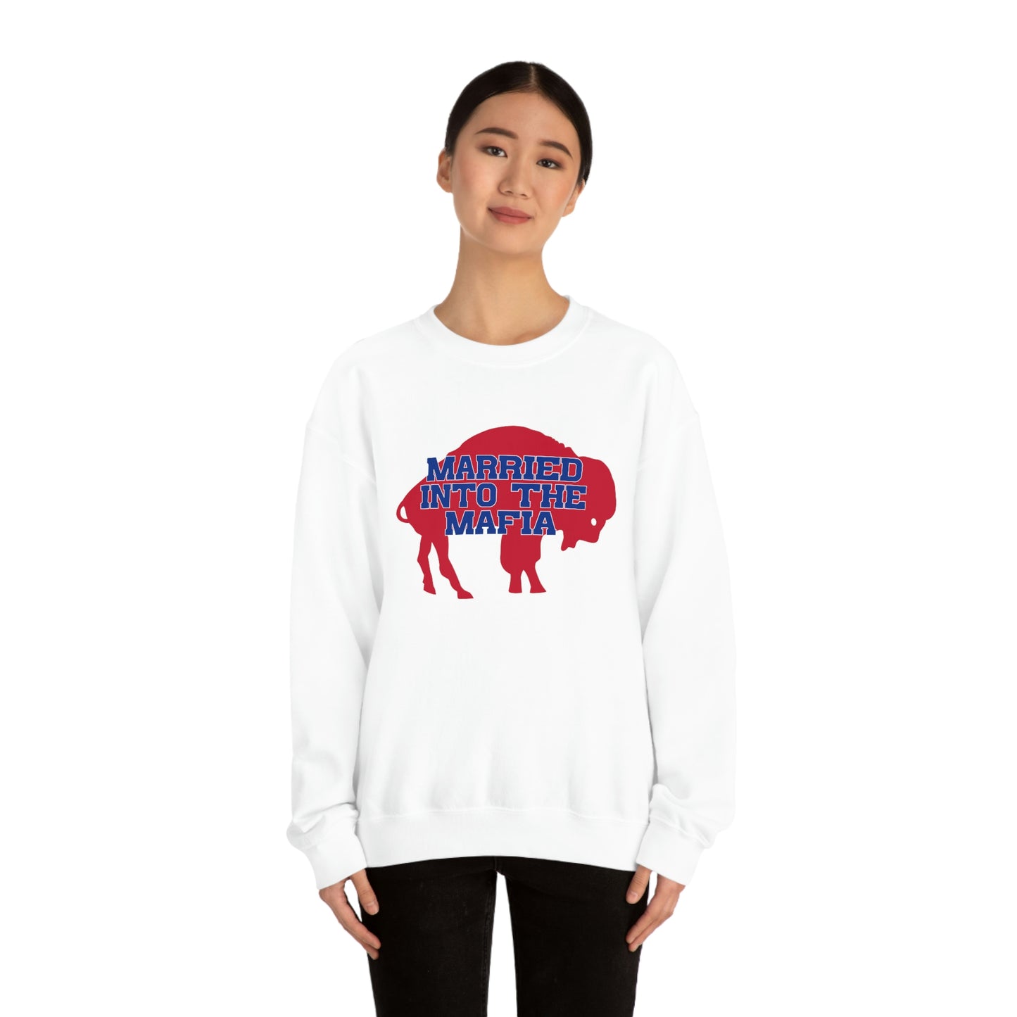 Married Into the Mafia Buffalo Bills Football Bills Mafia Crewneck Sweatshirt