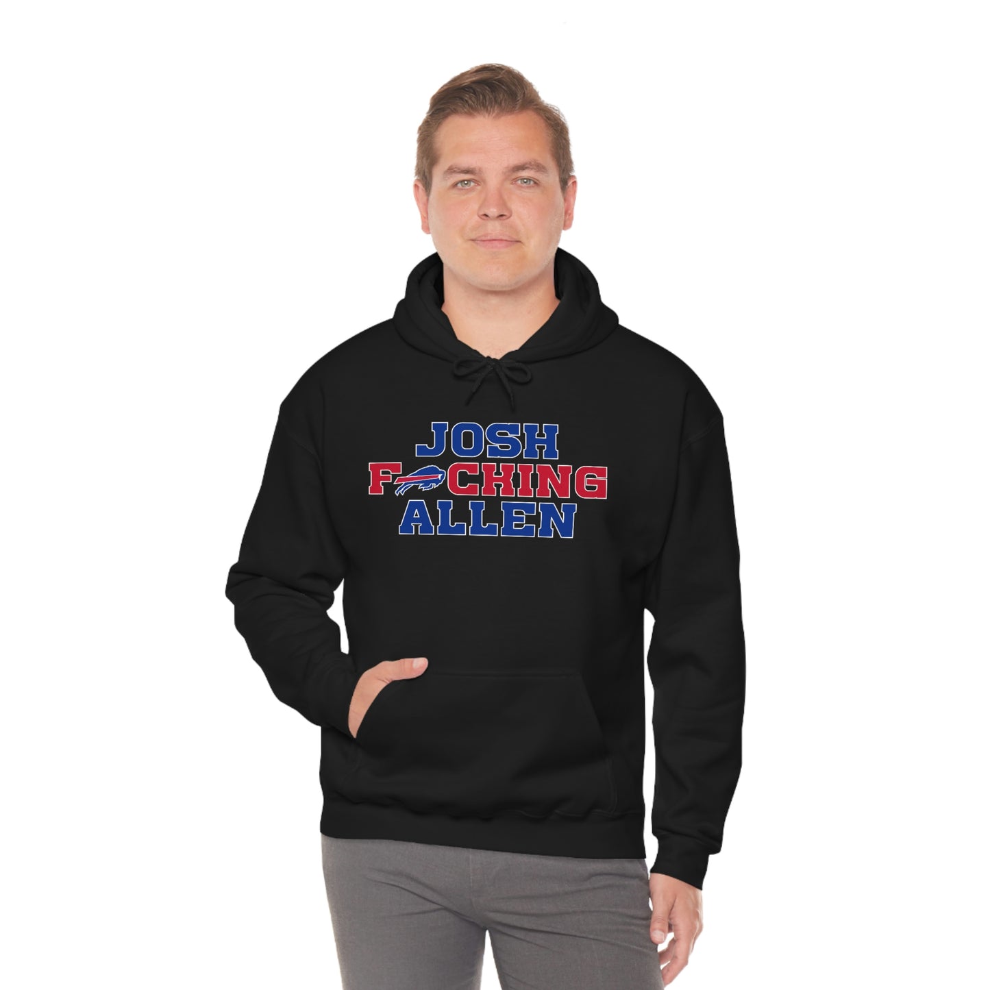 Josh Freaking Allen Bills Mafia #17 Buffalo Bills Football Hooded Sweatshirt