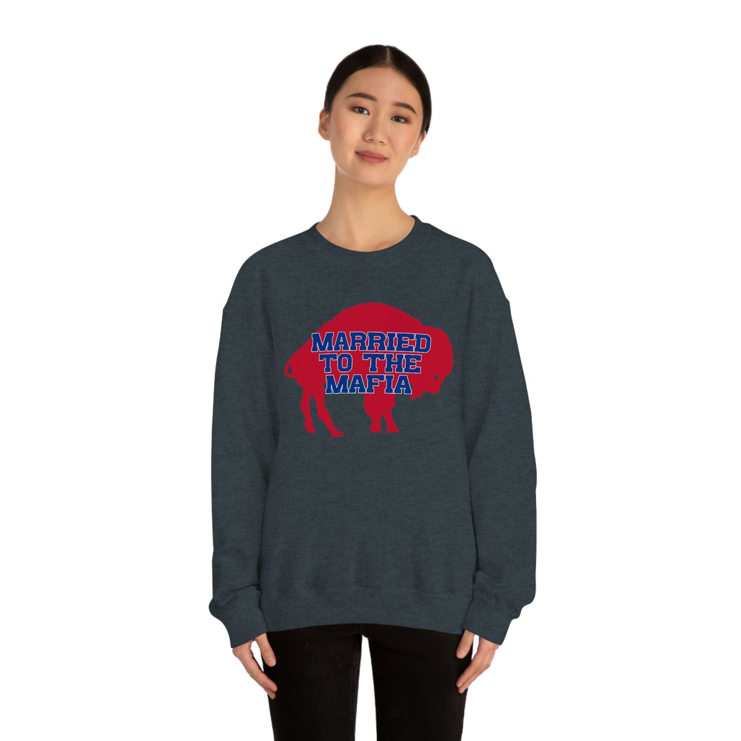 Married to the Mafia Buffalo Bills Football Crewneck Sweatshirt