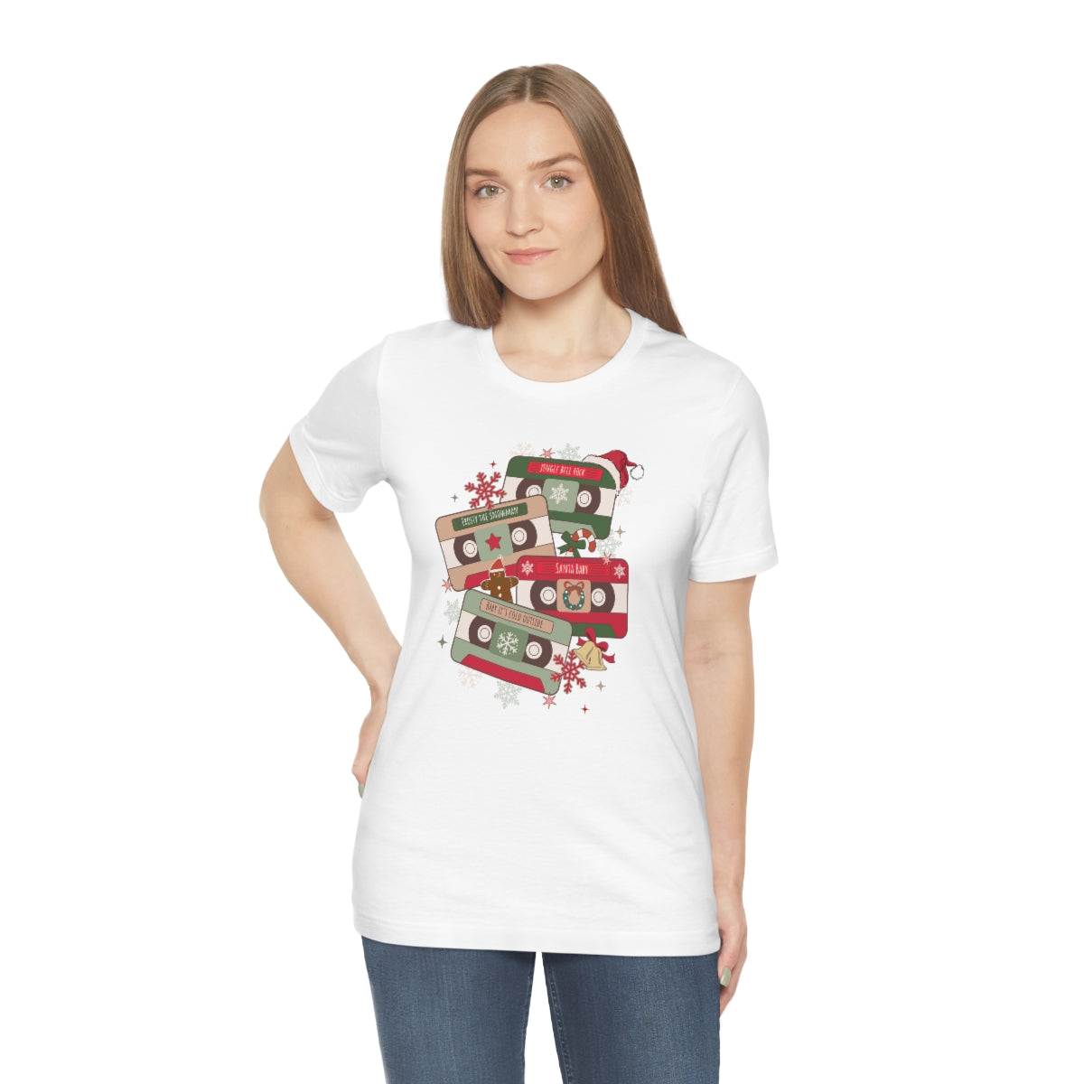 Retro Christmas Music Cassette Tape Christmas Tshirt