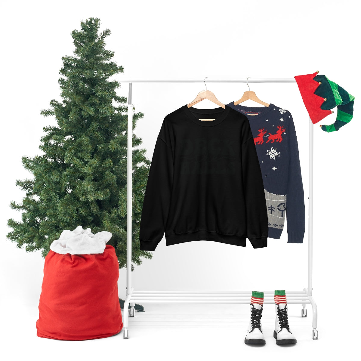 Deck the Halls Retro Lettering Christmas Sweatshirt