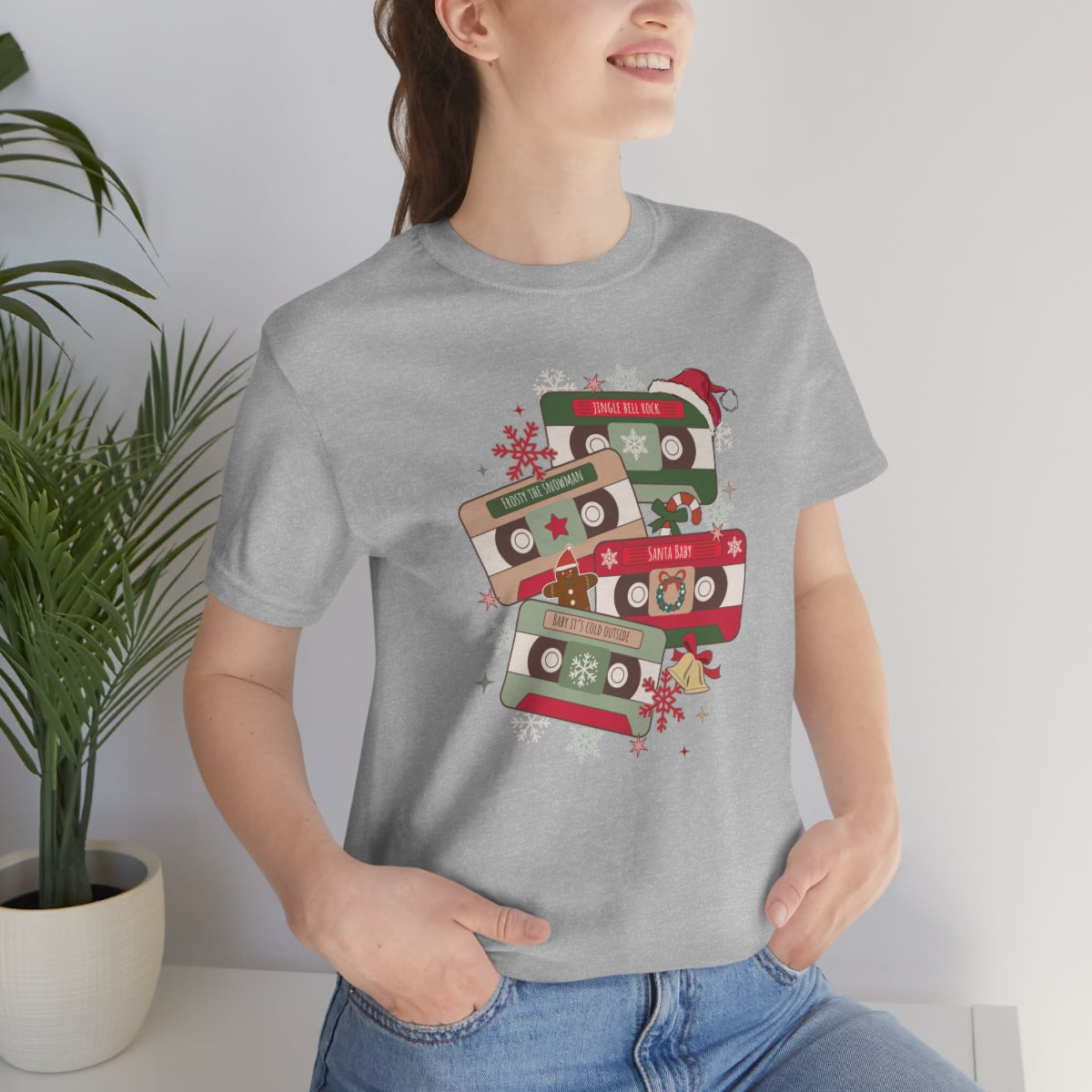 Retro Christmas Music Cassette Tape Christmas Tshirt