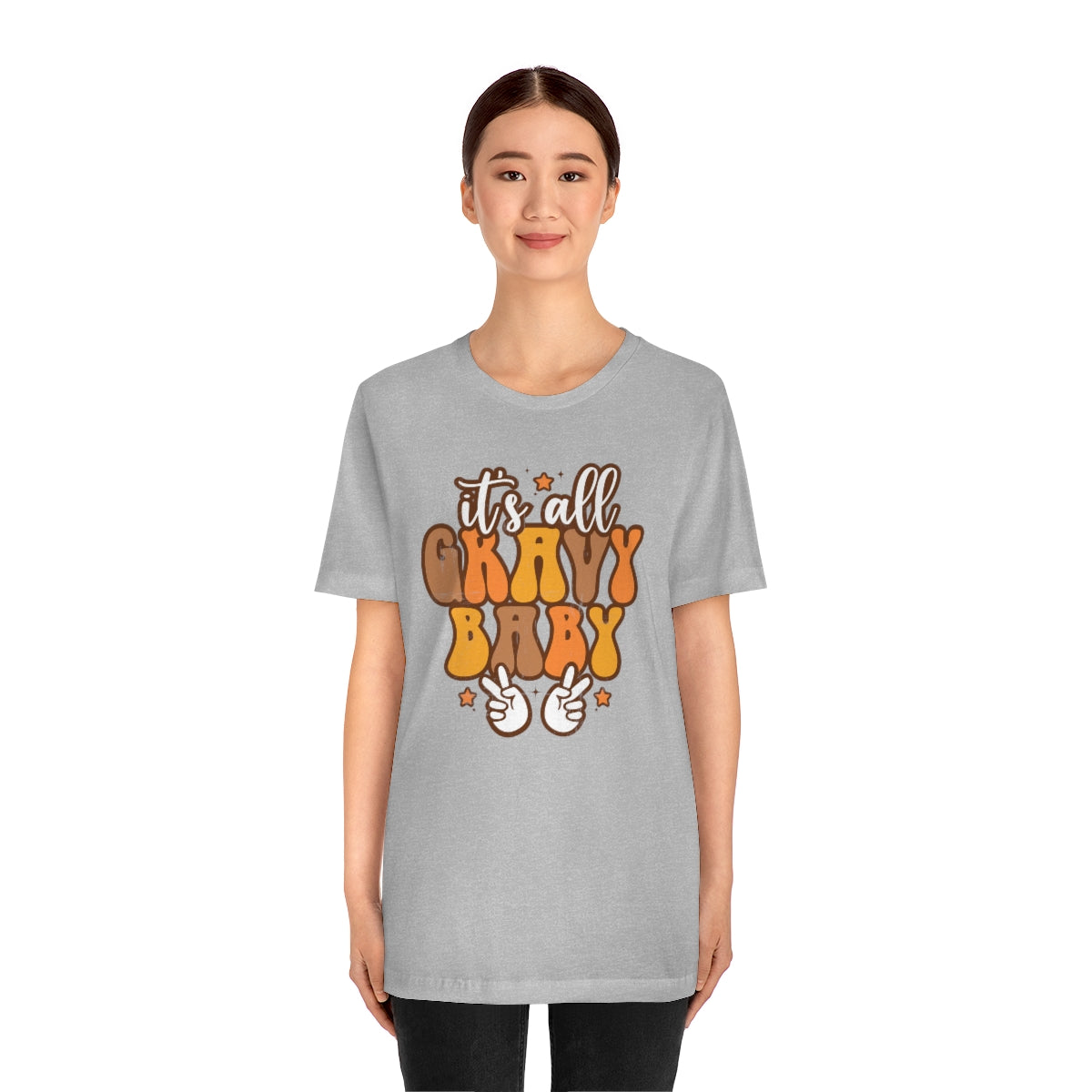 It's All Gravy Baby Thanksgiving Teeshirt on Unisex Jersey Short Sleeve Tee