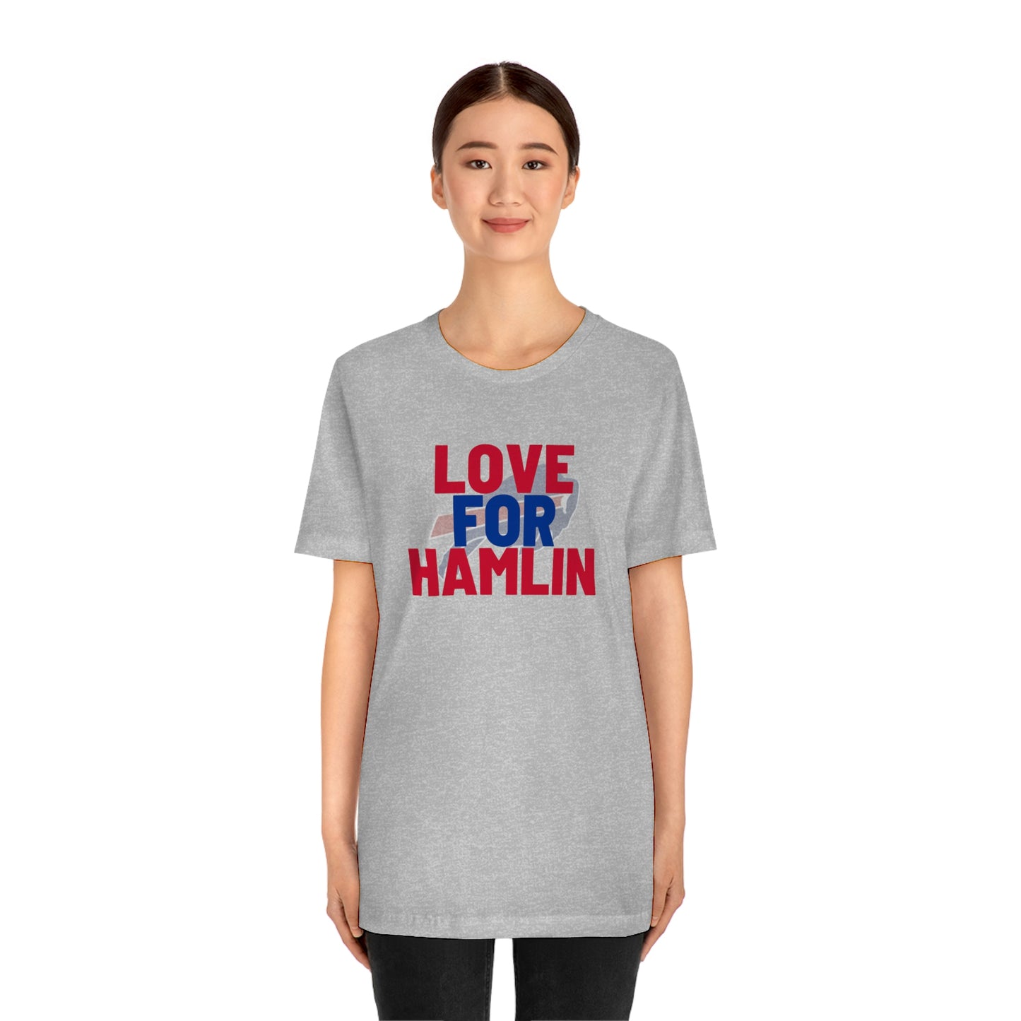 Love for Hamlin Buffalo Bills Logo #3 Unisex Jersey Short Sleeve Tee