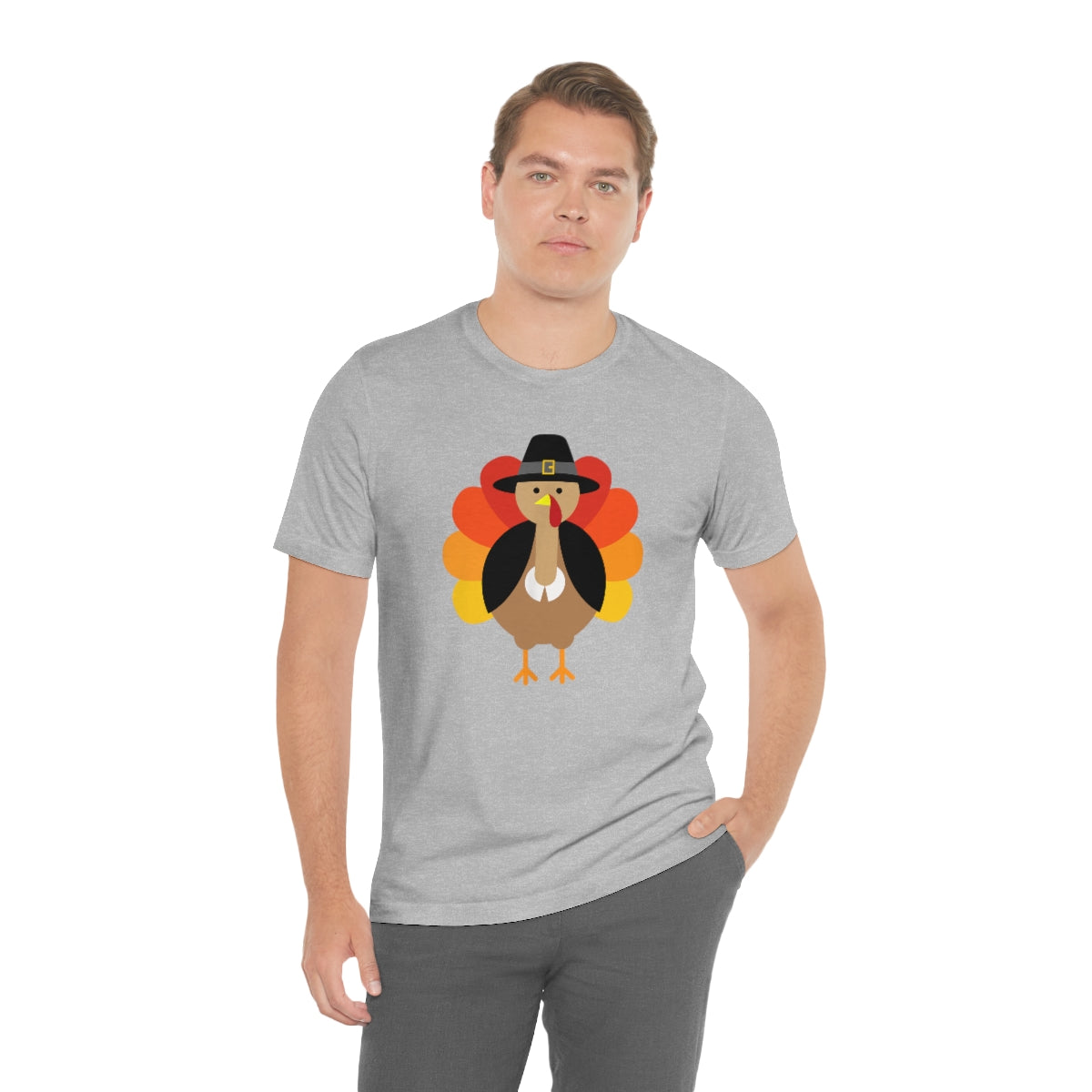 Bold Turkey Thanksgiving Tshirt Design | Thanksgiving TShirt | Thanksgiving T-Shirt | Thanksgiving Teeshirt Design on Unisex Jersey Short Sleeve Tee