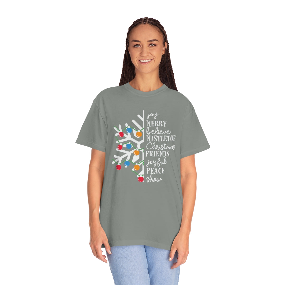 White Snowflake with Merry Christmas TeeShirt