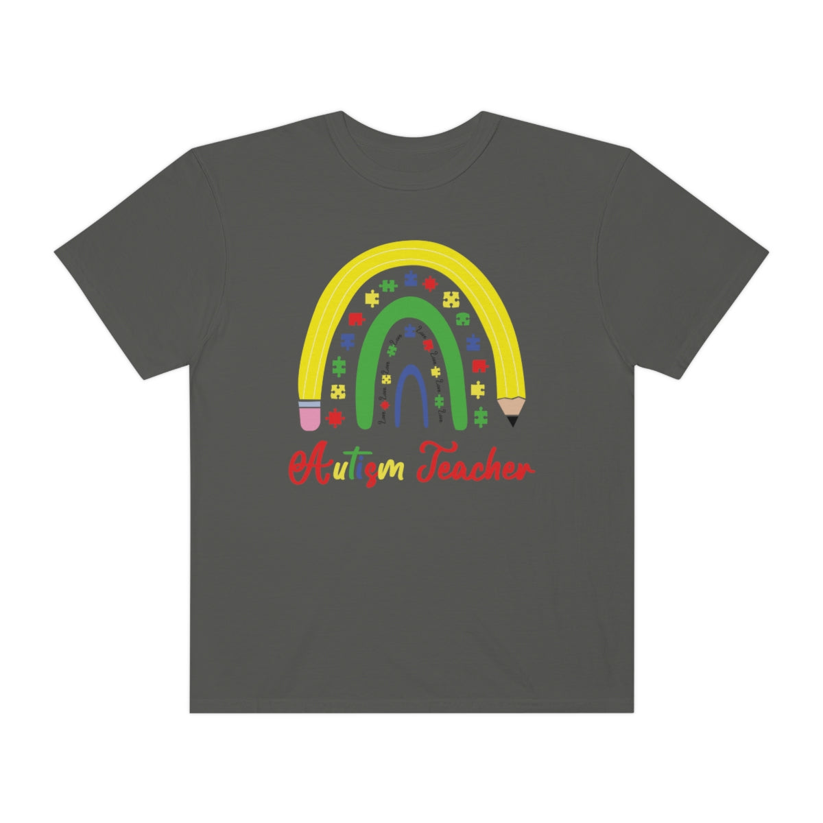 Cute Rainbow Pencil Teacher Autism Awareness Tshirt