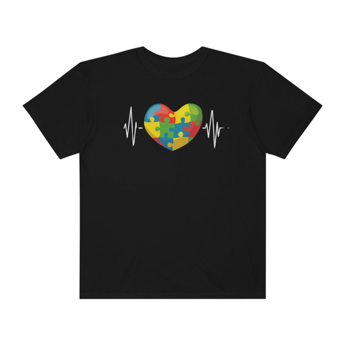 Cute Rainbow Heartbeat Autism Awareness Tshirt