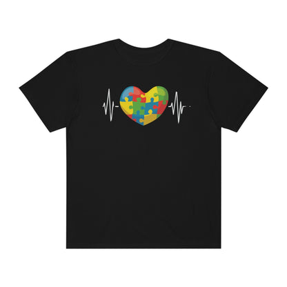 Cute Rainbow Heartbeat Autism Awareness Tshirt