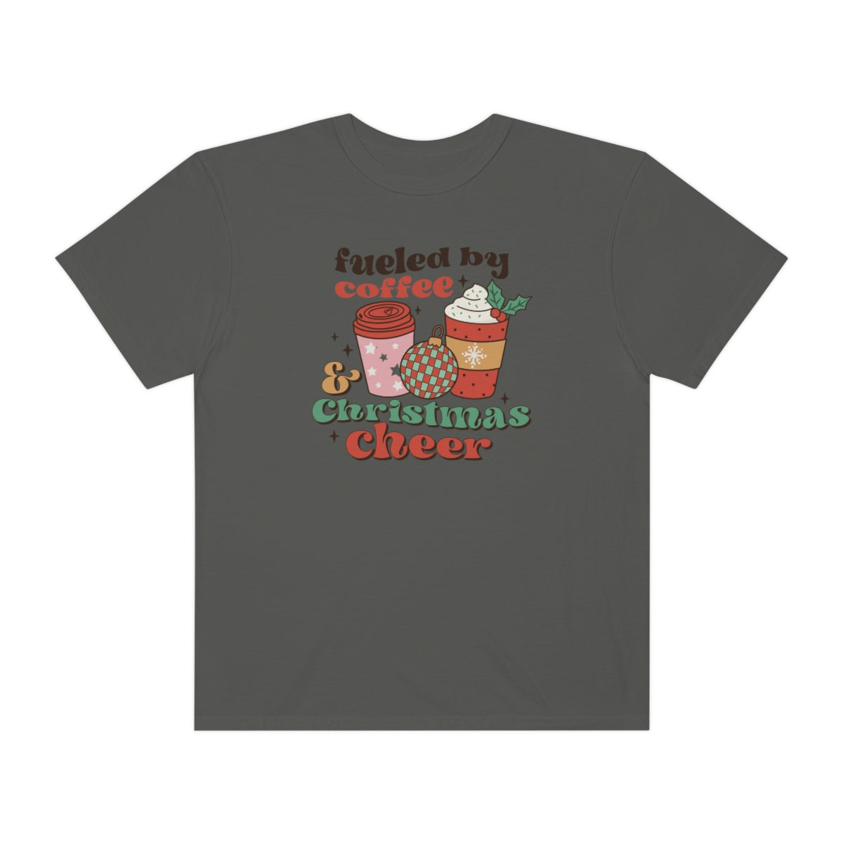 Fueled by Coffee and Christmas Cheer Retro Xmas TShirt