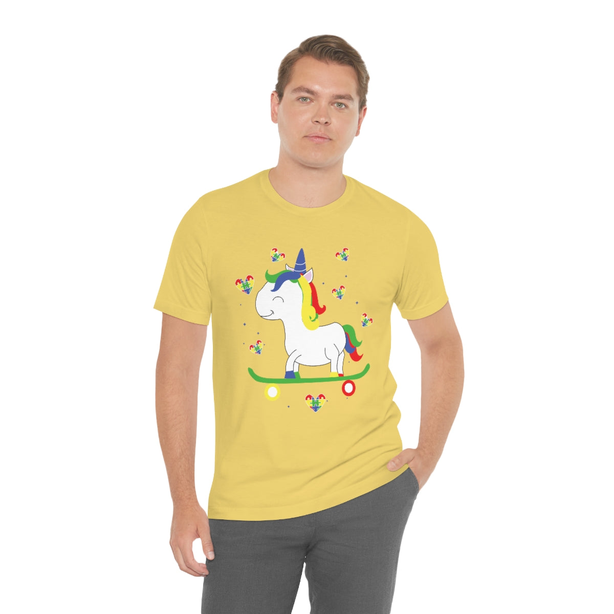 Cute Skateboarding Unicorn Autism Awareness Tshirt