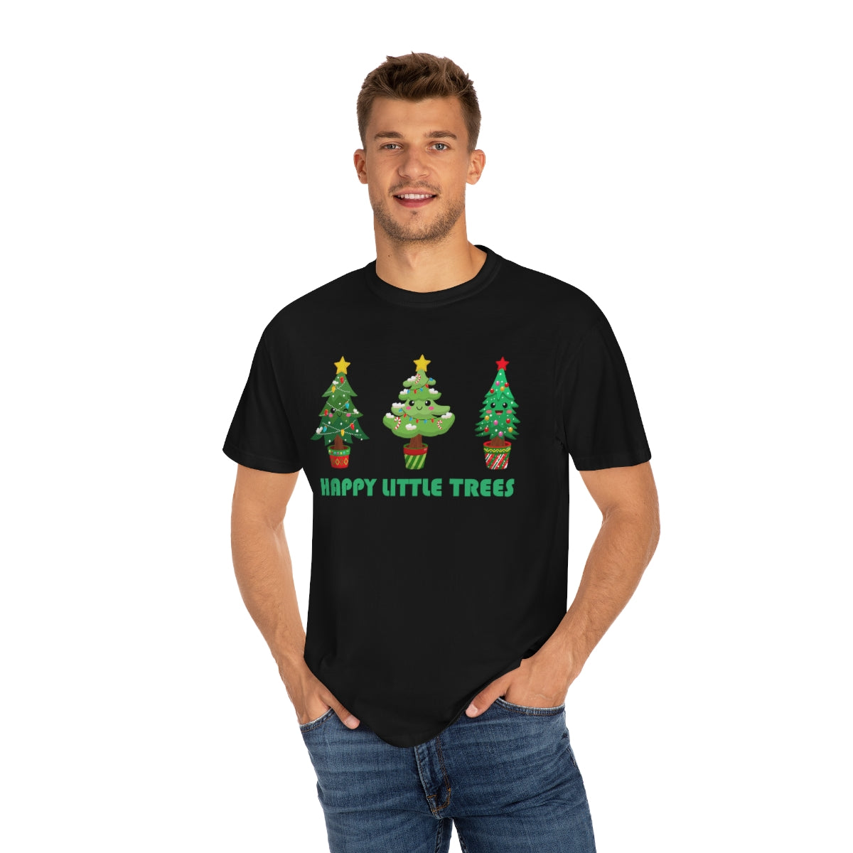 Happy Little Trees Cute Christmas Tshirt