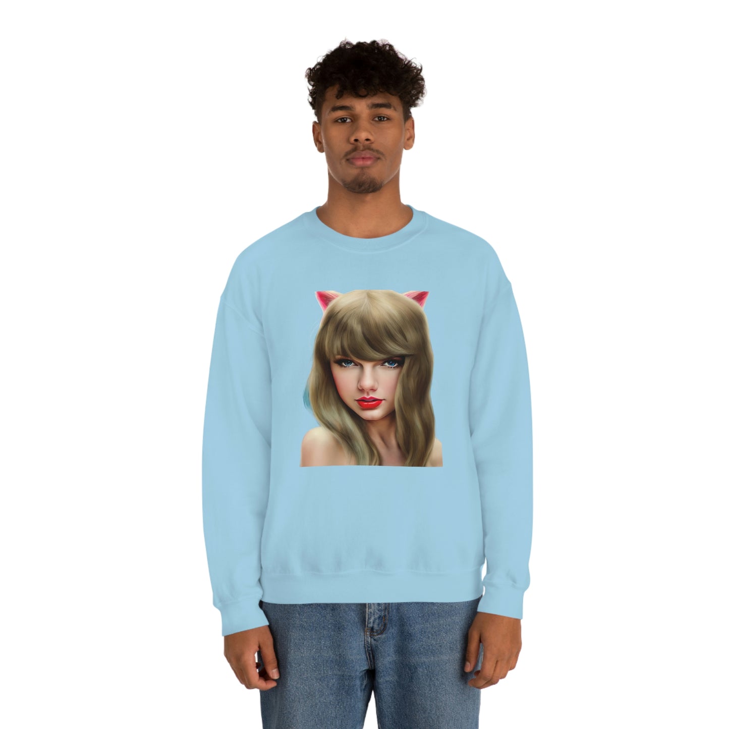 Taylor Swift Cat Ears T Swift Taylor Swift Merch Fan Swifty Gift Crewneck Sweatshirt