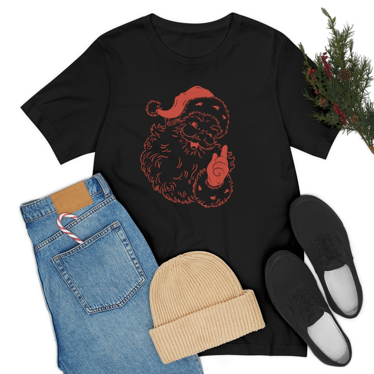 Retro Santa Kris Kringle Christmas Tshirt