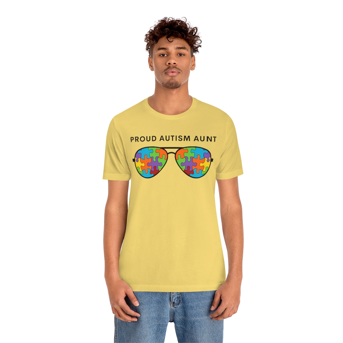 Proud Autism Aunt Sunglasses Tshirt