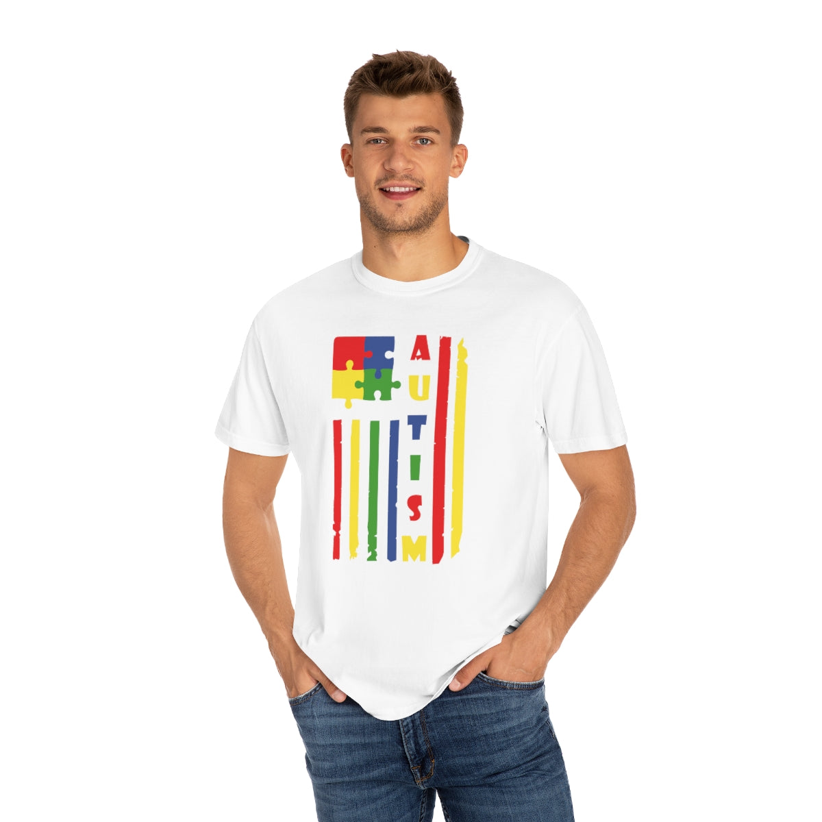 Autism Awareness Puzzle Piece Flag Tshirt