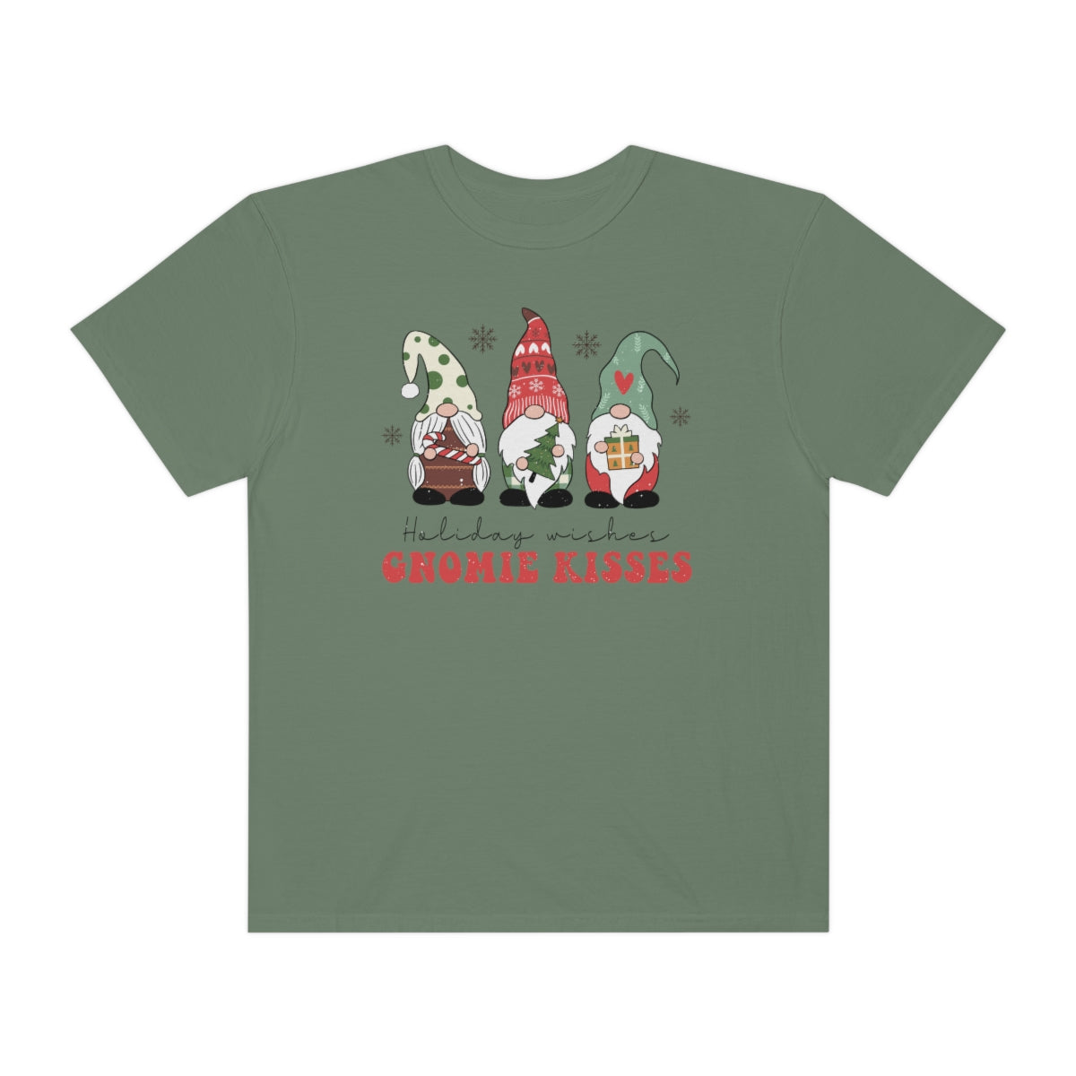 Holiday Wishes & Gnomie Kisses Christmas Tshirt