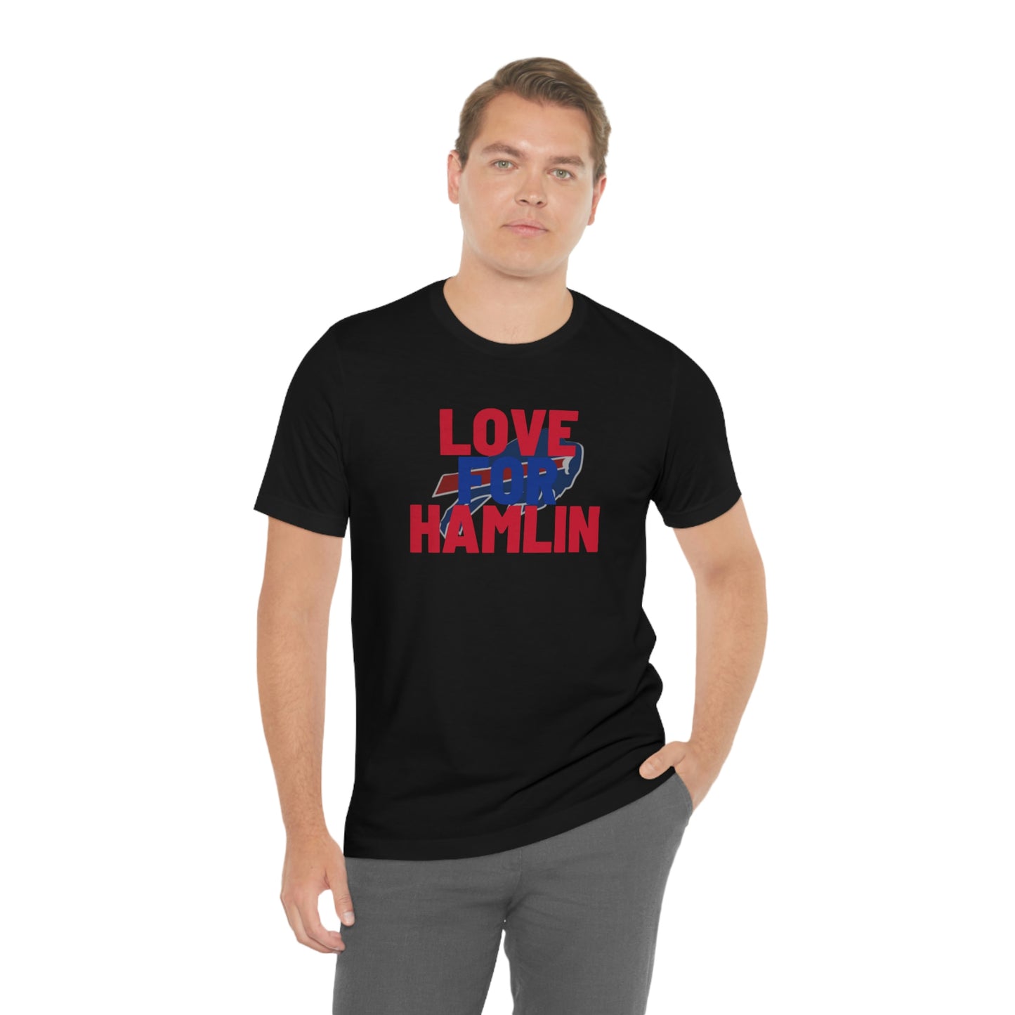 Love for Hamlin Buffalo Bills Logo #3 Unisex Jersey Short Sleeve Tee