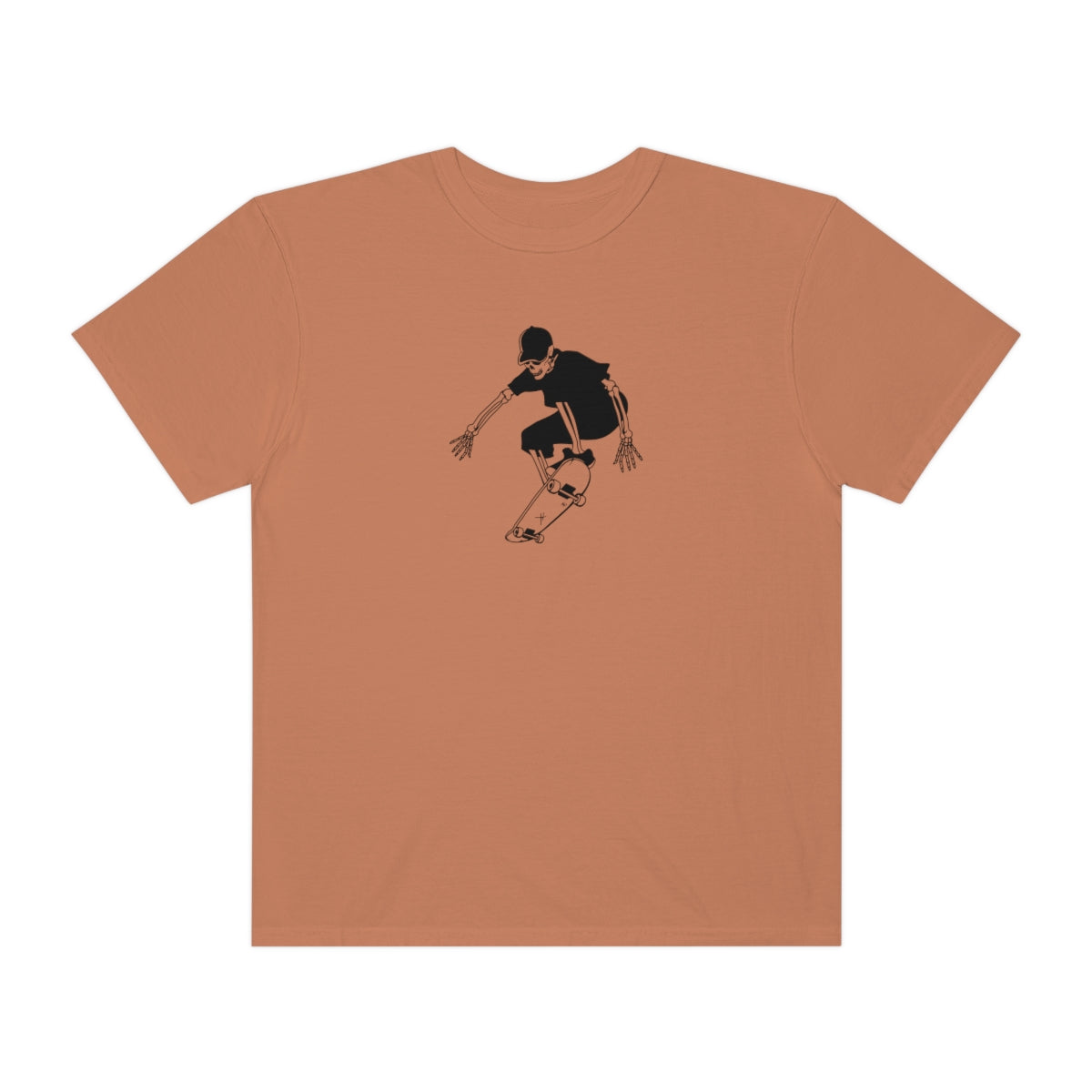 Skeleton Skateboarding Design, Halloween Tshirt, Funny Tshirt Design on Unisex Garment-Dyed T-shirt