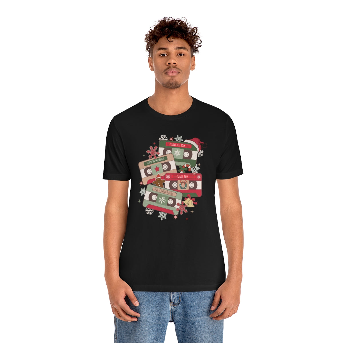 Retro Christmas Music Cassette Tape Christmas Tshirt