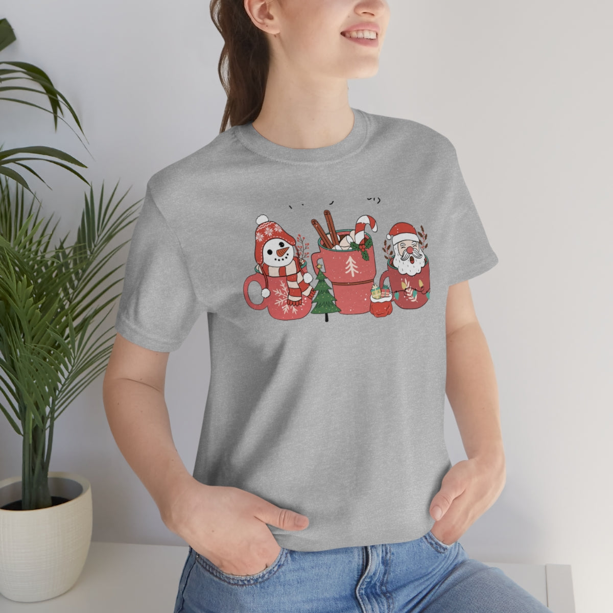 Merry Christmas Coffee Tshirt on Unisex Jersey Short Sleeve Tee