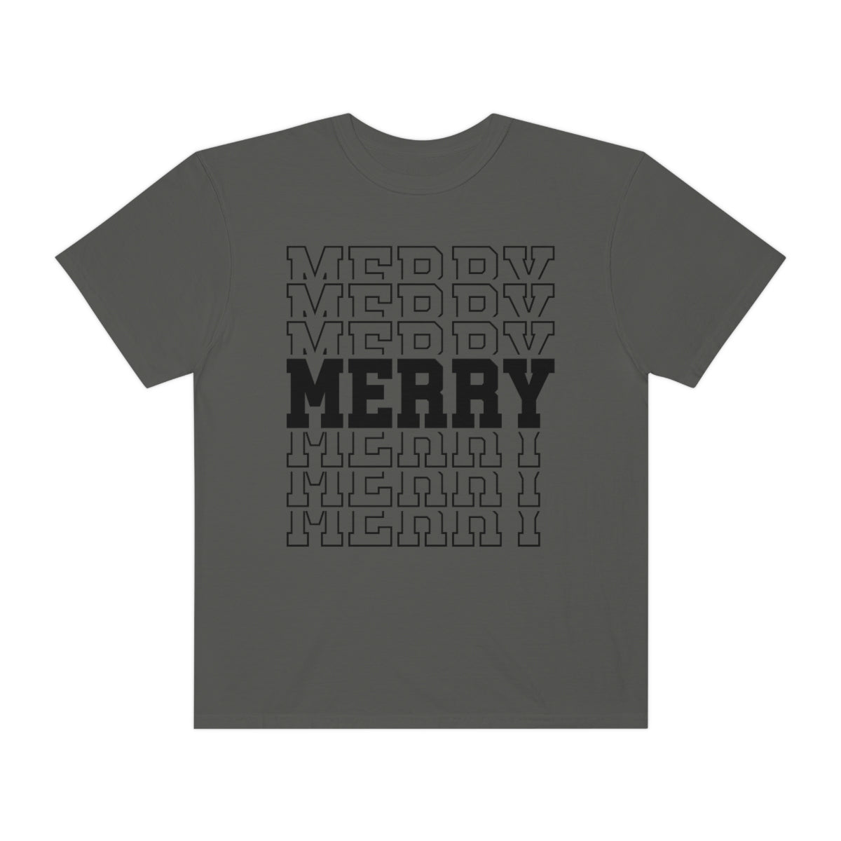 Merry Merry Merry Varsity Lettering Christmas Holiday Tshirt