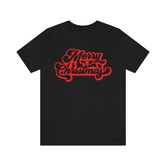 Merry Christmas Retro Lettering Tshirt