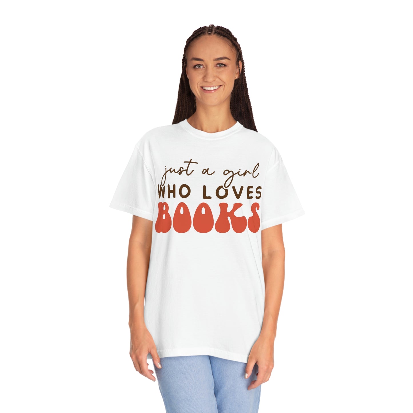 "Just a Girl That Loves Books" Retro Vintage Style Reading Books Tshirt