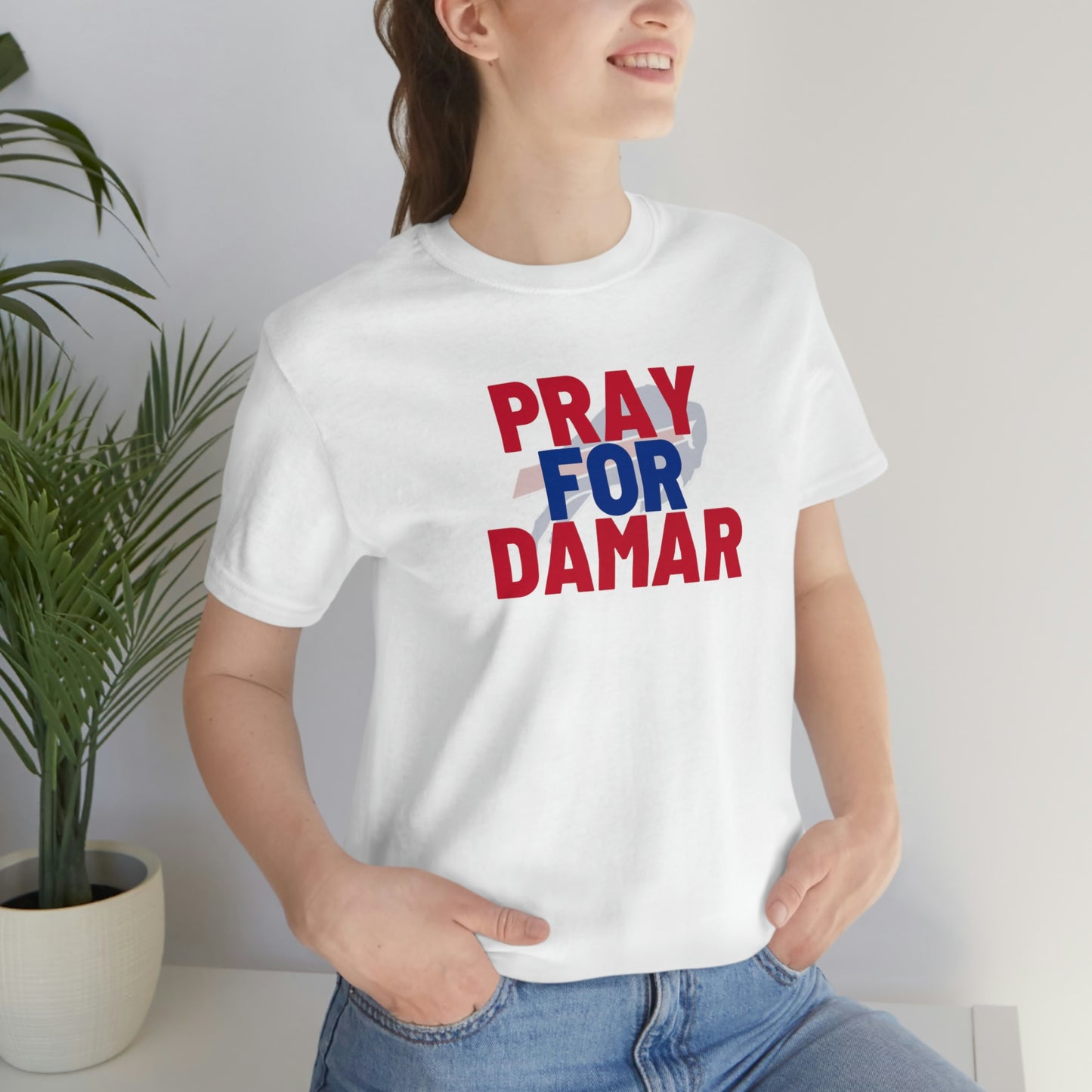 Pray for Damar Buffalo Bills Logo #3 Damar Hamlin Supporter Unisex Jersey Short Sleeve Tee