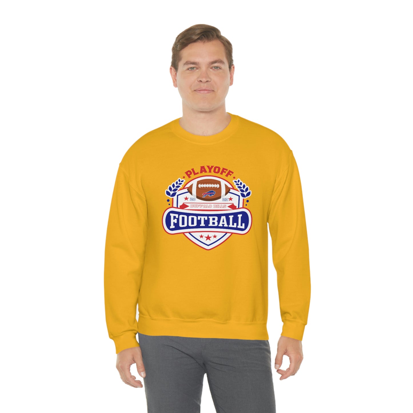 2023 Bufalo Football Playoffs Buffalo Bills Logo Crewneck Sweatshirt