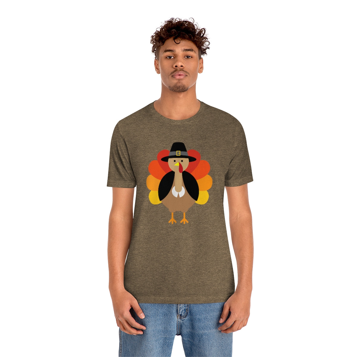 Bold Turkey Thanksgiving Tshirt Design | Thanksgiving TShirt | Thanksgiving T-Shirt | Thanksgiving Teeshirt Design on Unisex Jersey Short Sleeve Tee