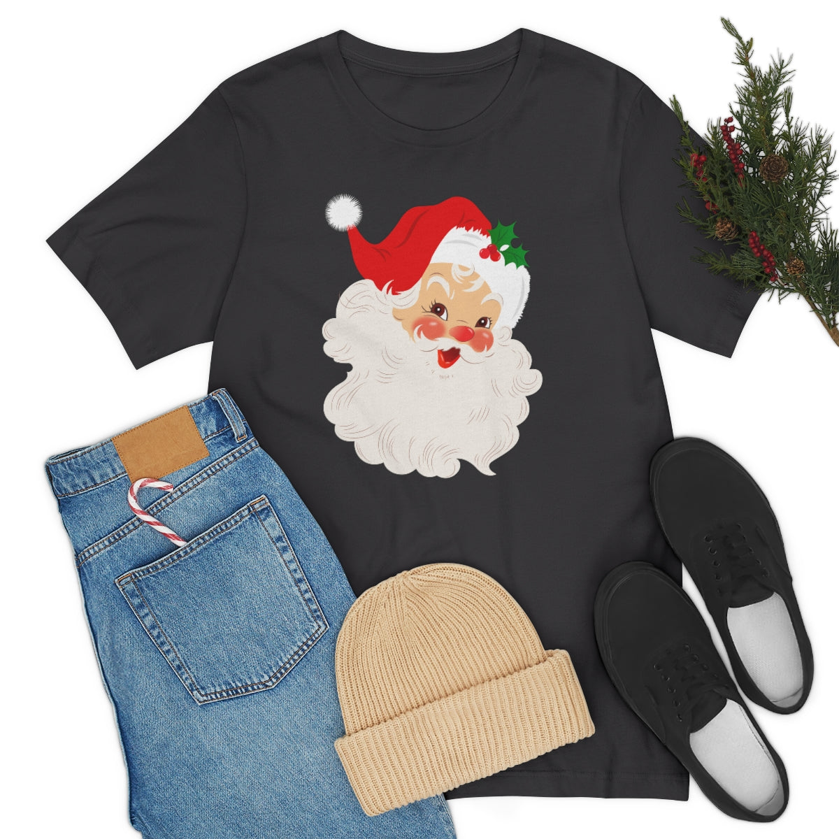 Vintage Santa Claus Saint Nick Retro Christmas Tshirt