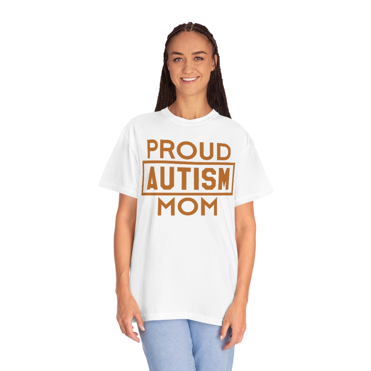 Proud Autism Mom Bold Letters Autism Awareness Tshirt