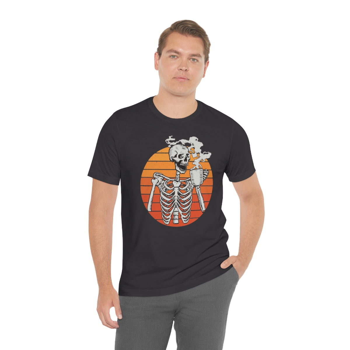 Dead Inside but Caffeinated Skeleton Halloween TShirt