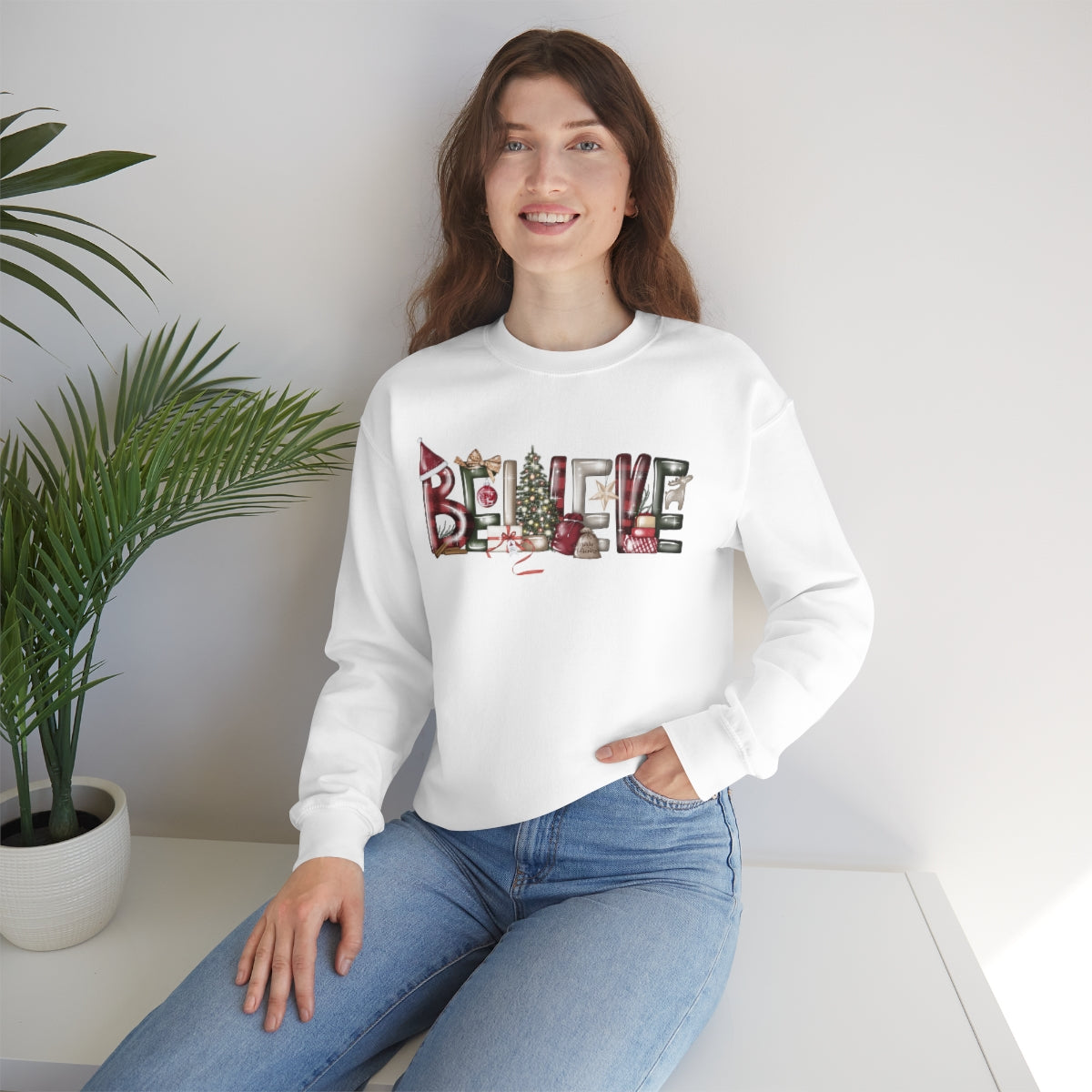 Believe Christmas Magic Xmas Holiday Sweatshirt