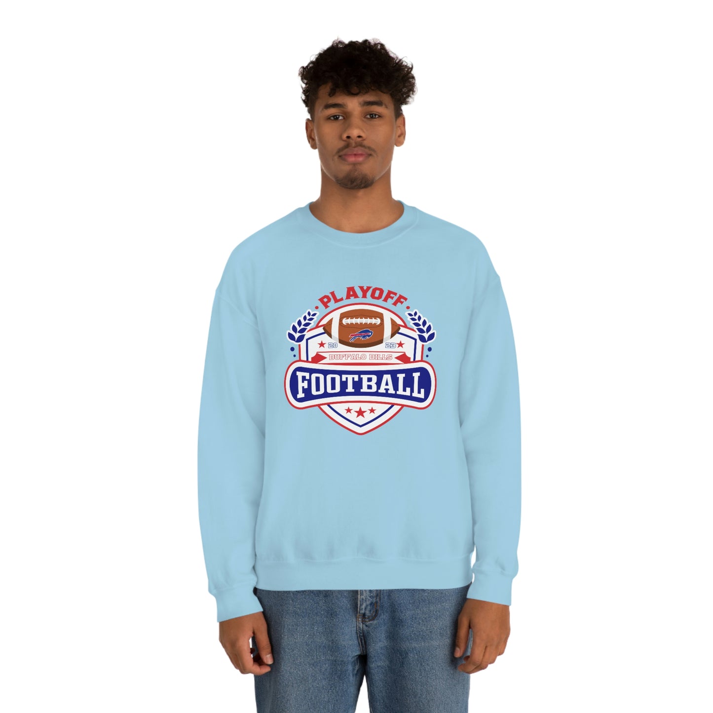 2023 Bufalo Football Playoffs Buffalo Bills Logo Crewneck Sweatshirt