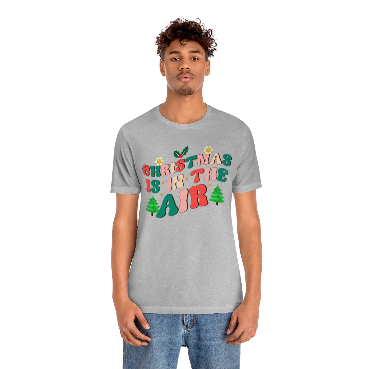 Retro Christmas is in the Air Cute Xmas Trees Holiday Tshirt