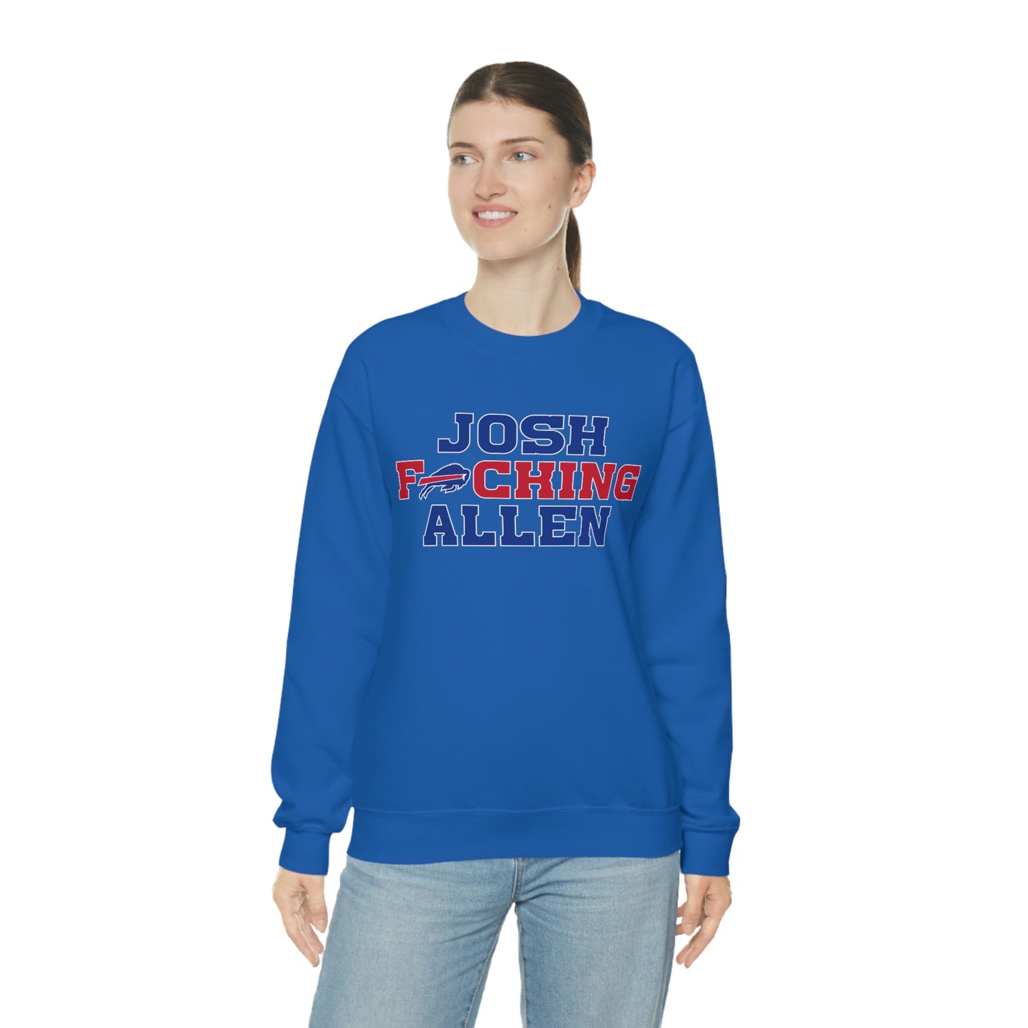 Josh Freaking Allen Bills Mafia #17 Buffalo Bills Football Crewneck Sweatshirt